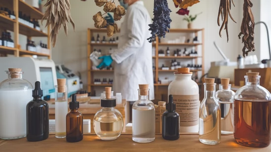 Fasilitas riset dan produksi PT Glow Industri Herbal Care untuk formula eksklusif maklon kosmetik herbal.